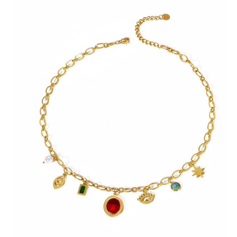 Collar charms rojo