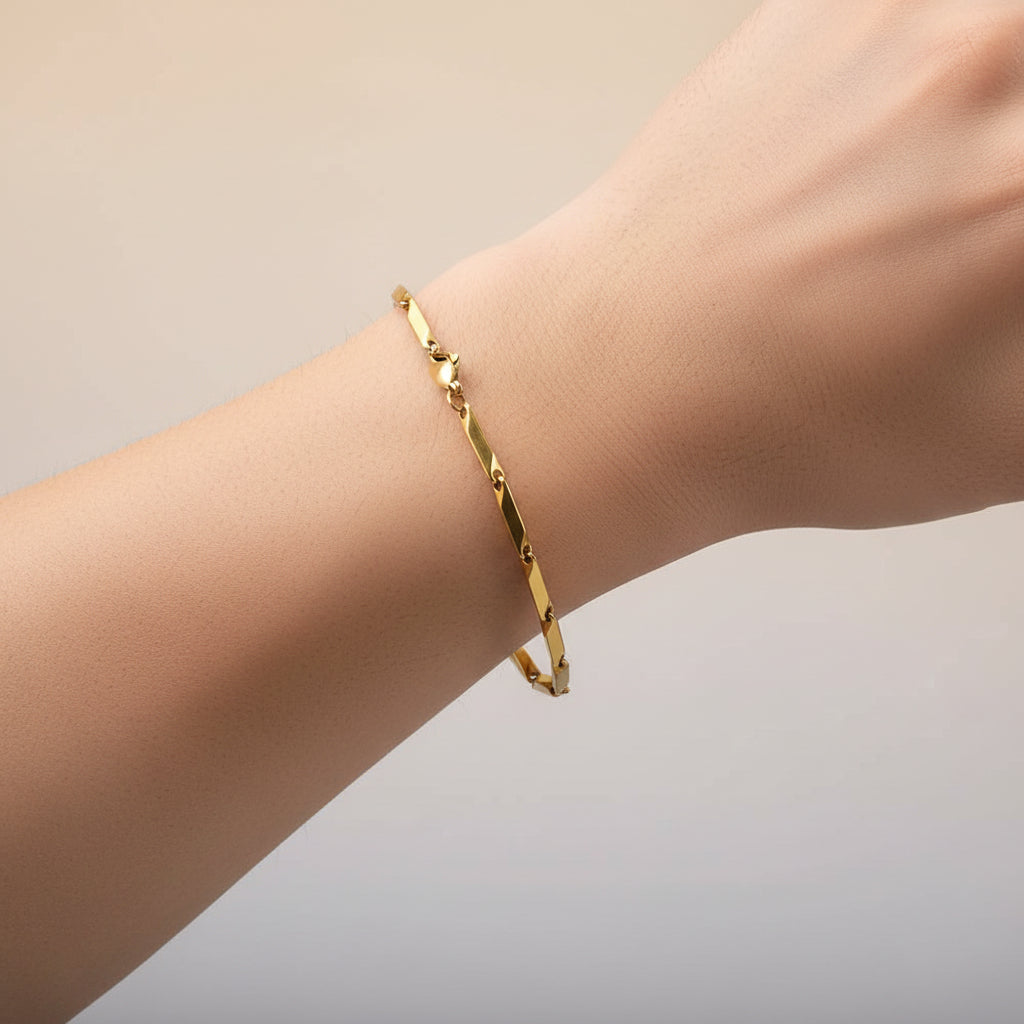 Pulsera bambú dorada